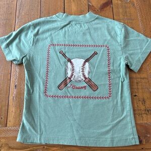 Kids' Green Baseball Bat Graphic Tee